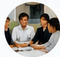 Young professionals collaborating