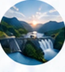 Hydroelectric dam landscape